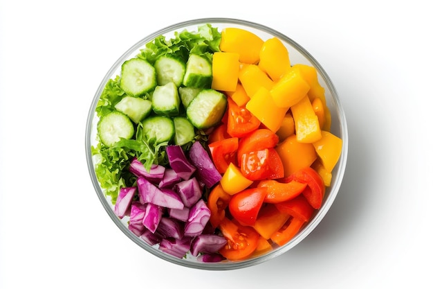 Нарезанные овощи в миске